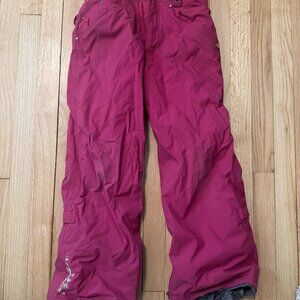 Girls Large Pink Skiing Snowboarding Pants